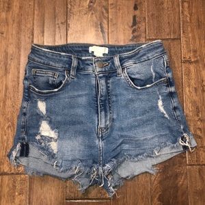 H&M high waisted jean shorts